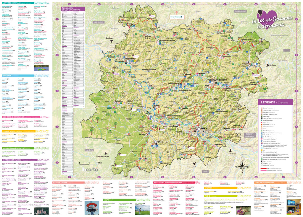 Carte touristique Lot-et-Garonne 2025