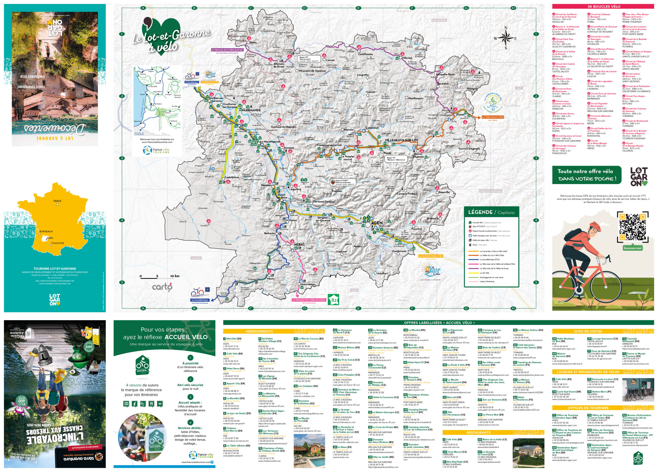 Carte vélo Lot-et-Garonne 2025